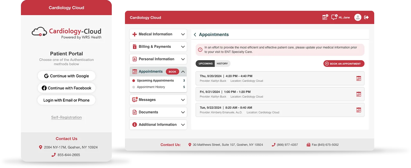 Cardiology Cloud Patient Portal